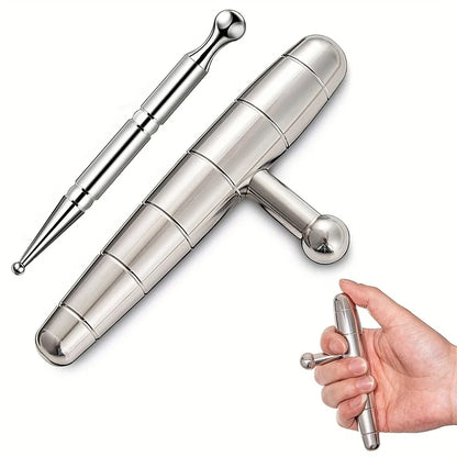 T-Bar Stainless Steel Manual Deep Tissue Massage Tool Target Trigger Points Massage for Pain Relief Full-Body Fascial Relaxation