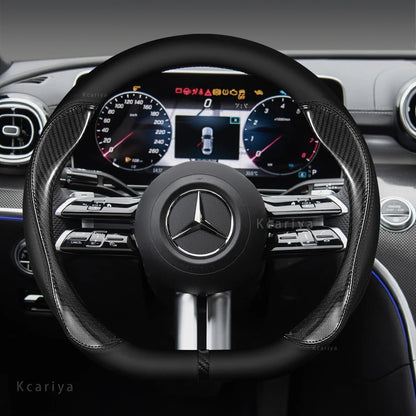 Car steering wheel cover For Mercedes A B C E R V CLASS CLA GLC GLK ML SLK VITO W123 W124 W203 W204 W176 W177 W212 W213 W221 245