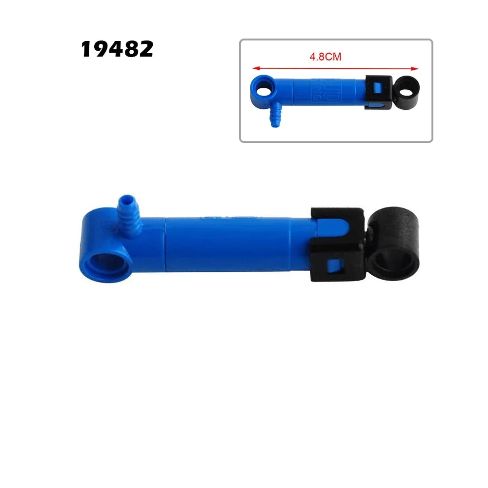 MOC Bricks Technical Parts Pneumatic Pump Small V2 with Reinforced Cylinder Hose Air Power Bricks Compatible With 8800 Blocks
