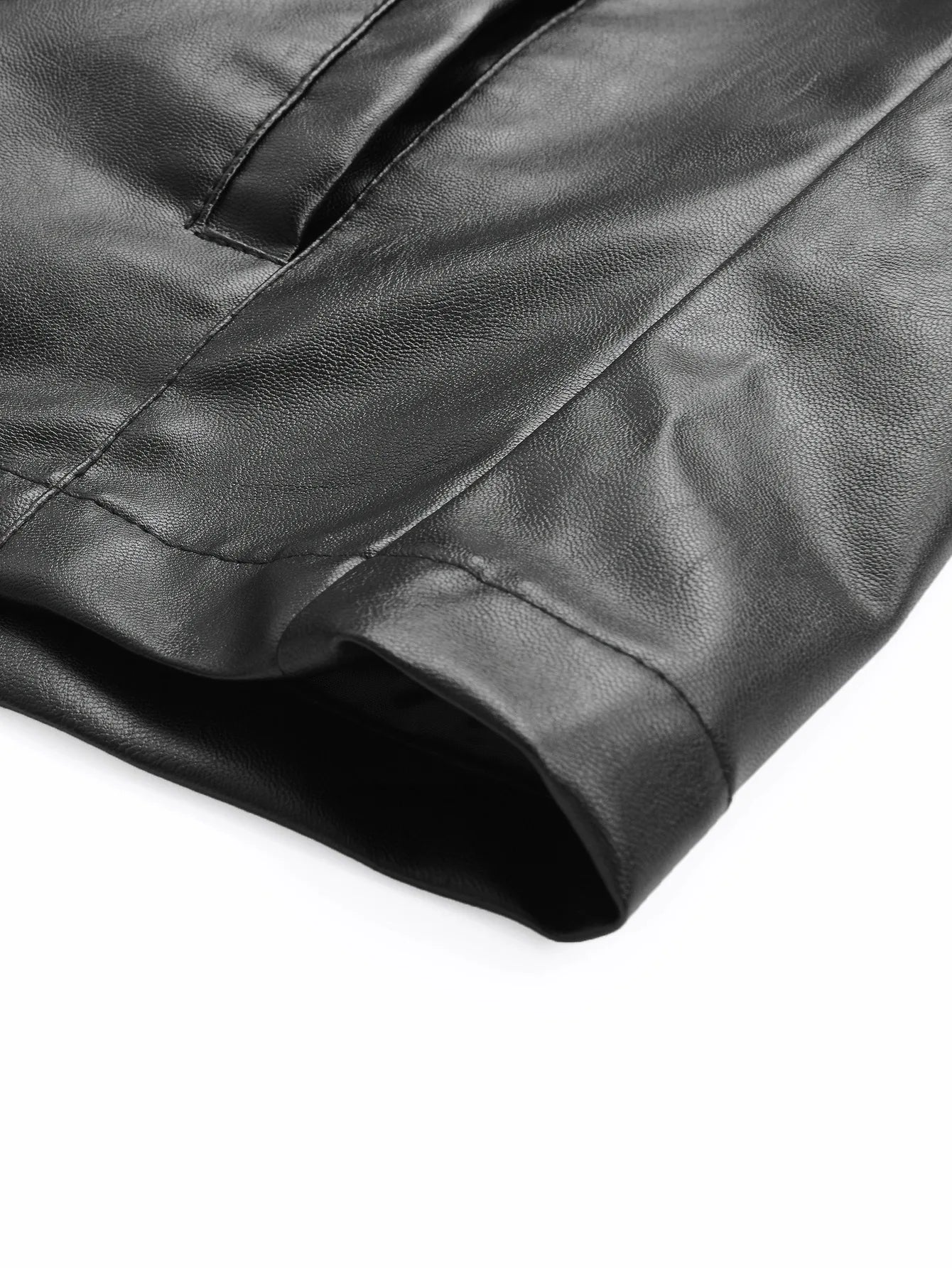 Men's Small Stand-Up Collar Leather Jacket, Windproof and Warm, Stylish and Form-Fitting, Suitable for Daily Commuting, Street Wear, Autumn and Winter Outings, Casual Gatherings with Friends, Casual Entertaining, and Short Tr