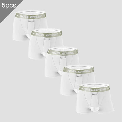 5pcs Men's spermatic cord bullet separation underwear scrotal episcular vein underpants ice silk pouch varicose men's boxers