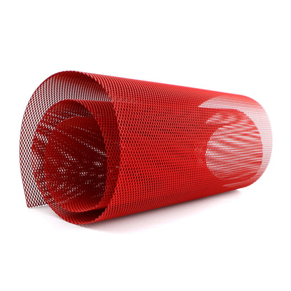 100x33cm Aluminium Racing Car Bumper Grille Grill Mesh Net Vent Red Tuning Universal Protector Caravan Camper Home Garden