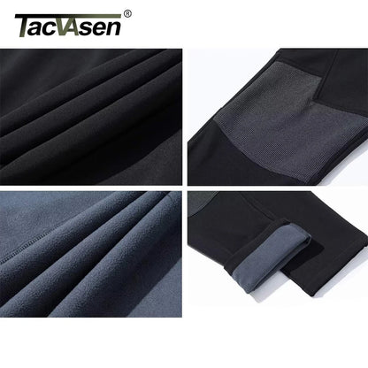 TACVASEN Winter Men's Hiking Pants Warm Thermal Fleece Lined Windproof Outdoors Working Fishing Camping Mountain Ski Pants