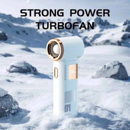 3600mah Mini Handheld Turbo Cooling Fan High-speed Cold Air SB Rechargeable Cold Compress Fan Foldable Portables Desktop Fan