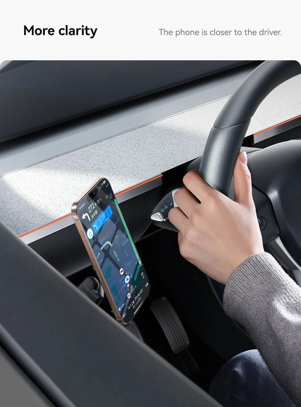 YZ For Tesla Model 3 Y Highland Juniper Door Handle Magnetic Car Phone Holder 360 Degree Rotation Metal Car Mount for All Phones