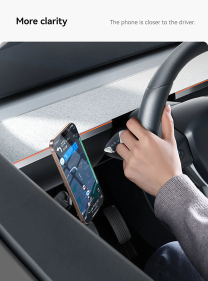 YZ For Tesla Model 3 Y Highland Juniper Door Handle Magnetic Car Phone Holder 360 Degree Rotation Metal Car Mount for All Phones