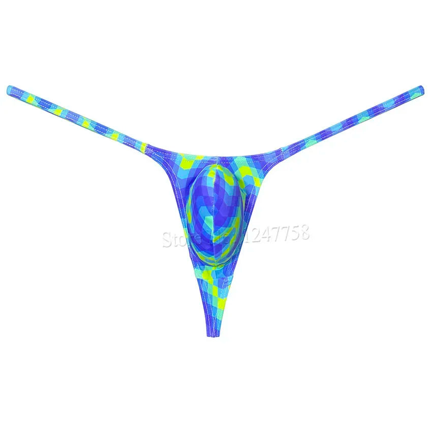 Men's String T-back Bikini Underwear Enhancing Unisex Micro Panties Male Tiny Slip Bulge Beach Thong