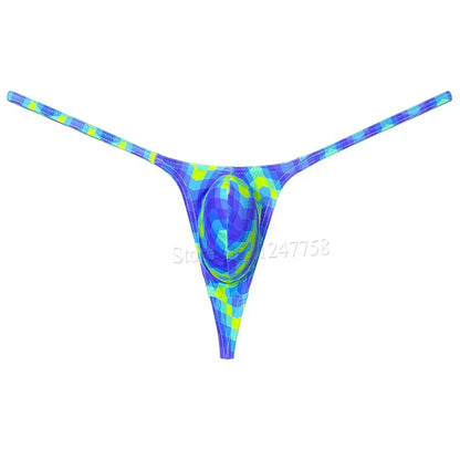 Men's String T-back Bikini Underwear Enhancing Unisex Micro Panties Male Tiny Slip Bulge Beach Thong