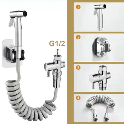Bathroom Single Cold Water Toilet Bidet Sprayer Faucet Stainless Steel Shower Bidet Wall Mounted Woman Cleaner