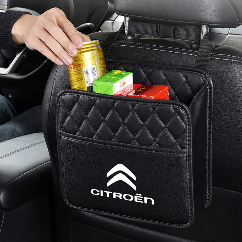 Multifunctional Car Seat Storage Bag Leather Storage Bag For Citroen C1 C2 C4 C5 C3 C4L C8 Berlingo Xsara Picasso Accessories