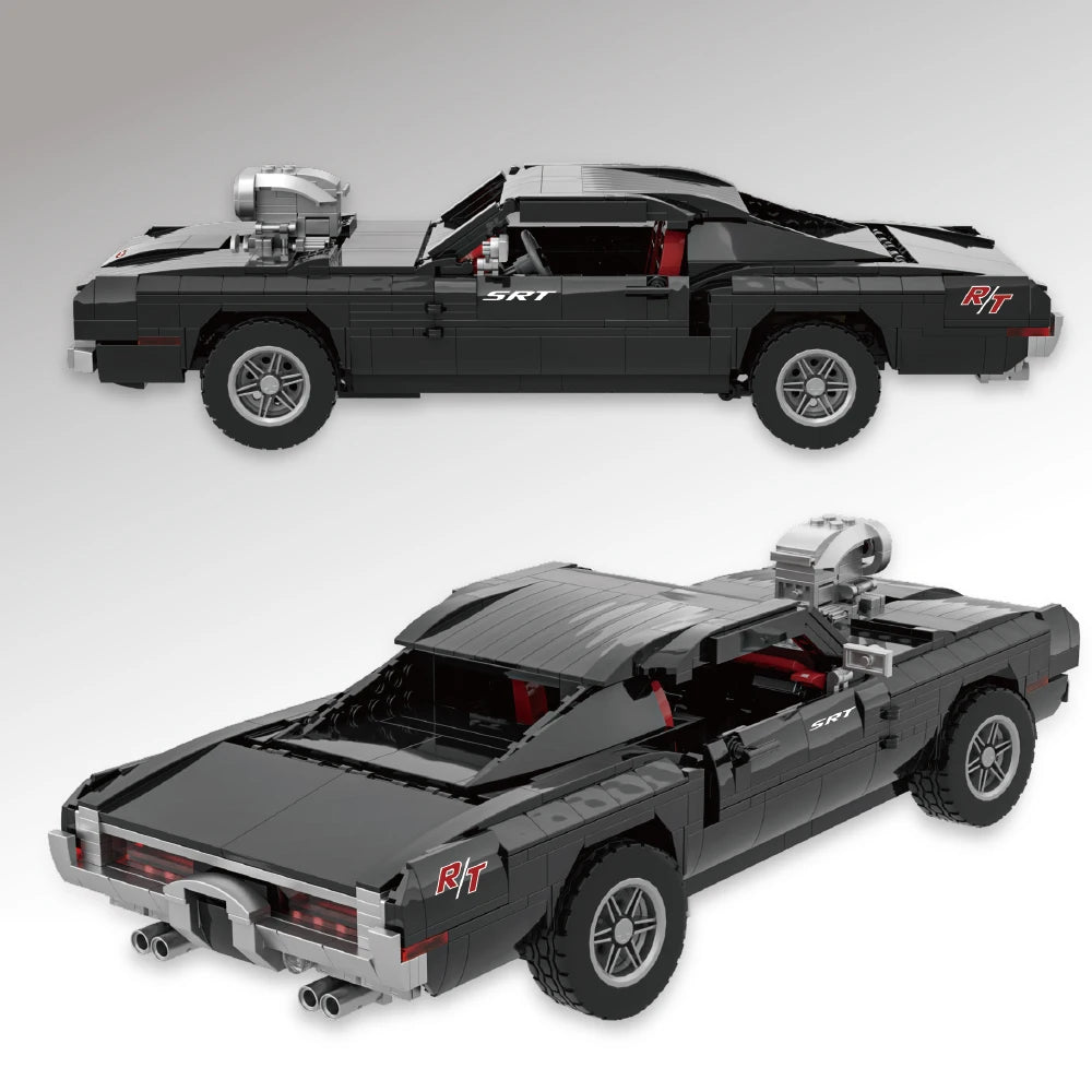 Retro Building Block Toy Dodge Challenger R/T Sports Car Building Block Toy Set 943Pcs Boy Toy Birthday Gift Christmas Gift