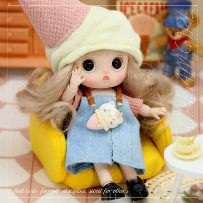 Mini Ob11 Bjd Doll Accessories Obitsu 11 Clothes Dolls For Girls Boy Toys Baby Kawaii Anime Toy Cute Items Miniature Costume