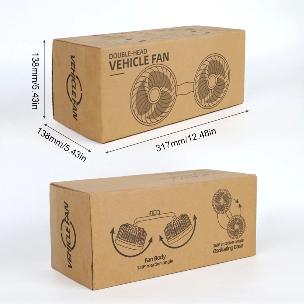 Auto Ventilation Fan USB Charging Air Circulator Fan 360 Degree Rotation Mini Car Fan Cooler Three Gears for Auto Sedan Mini Van