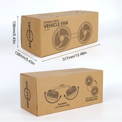 Auto Ventilation Fan USB Charging Air Circulator Fan 360 Degree Rotation Mini Car Fan Cooler Three Gears for Auto Sedan Mini Van