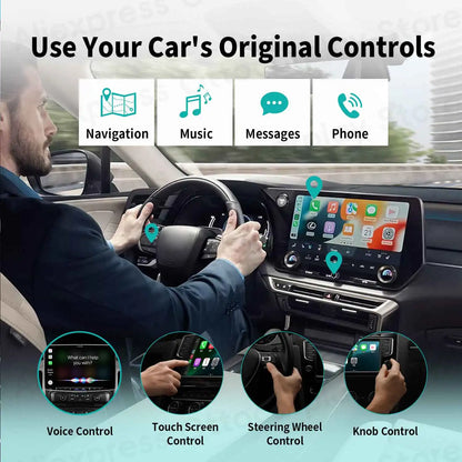 Ottocast Mini Pico Wireless CarPlay Android Auto Adapter Cube Dongle Bluetooth Car Accessories for VW MG Kia Toyota Hyundai Audi