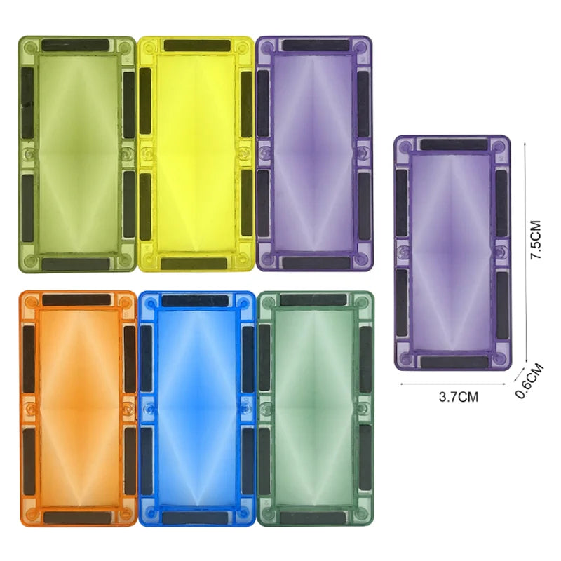 7.5CM Magnetic Tiles Designer Magnetic Building Blocks Montessori Educational Constructor Toys For Children