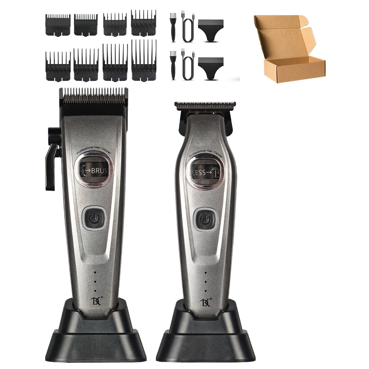 BRDCLIP 609 10000RPM Grey Professional Hair Clipper 7500RPM External Rotor Brushless Motor DLC Blade Hair Trimmer Barber Shaver