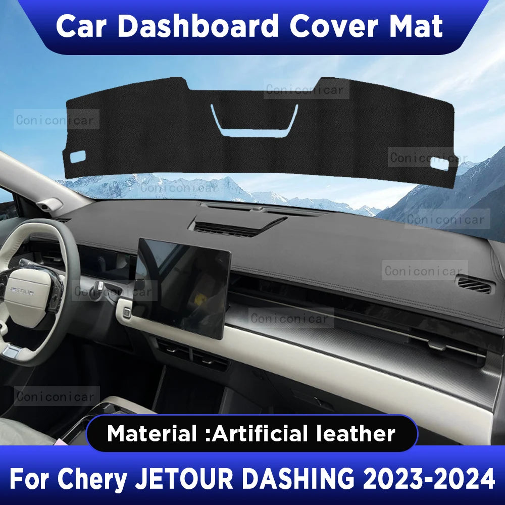 For CHERY JETOUR DASHING X-1 2023 2024 Car Dashboard Cover Mat Dash Board Sun Shade Pad Anti-UV Artificial Leather Accessories