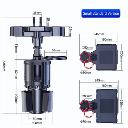 Cup Holder Tray for Car Dual Cap Holder 4 In 1 Adjustable Car Cup Holder Car Drink Phone Holders Snack Tray Expander
