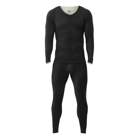 Traceless thermal underwear men's suit v-neck thickened and velvet winter cold-proof tight wool bottomed long johns