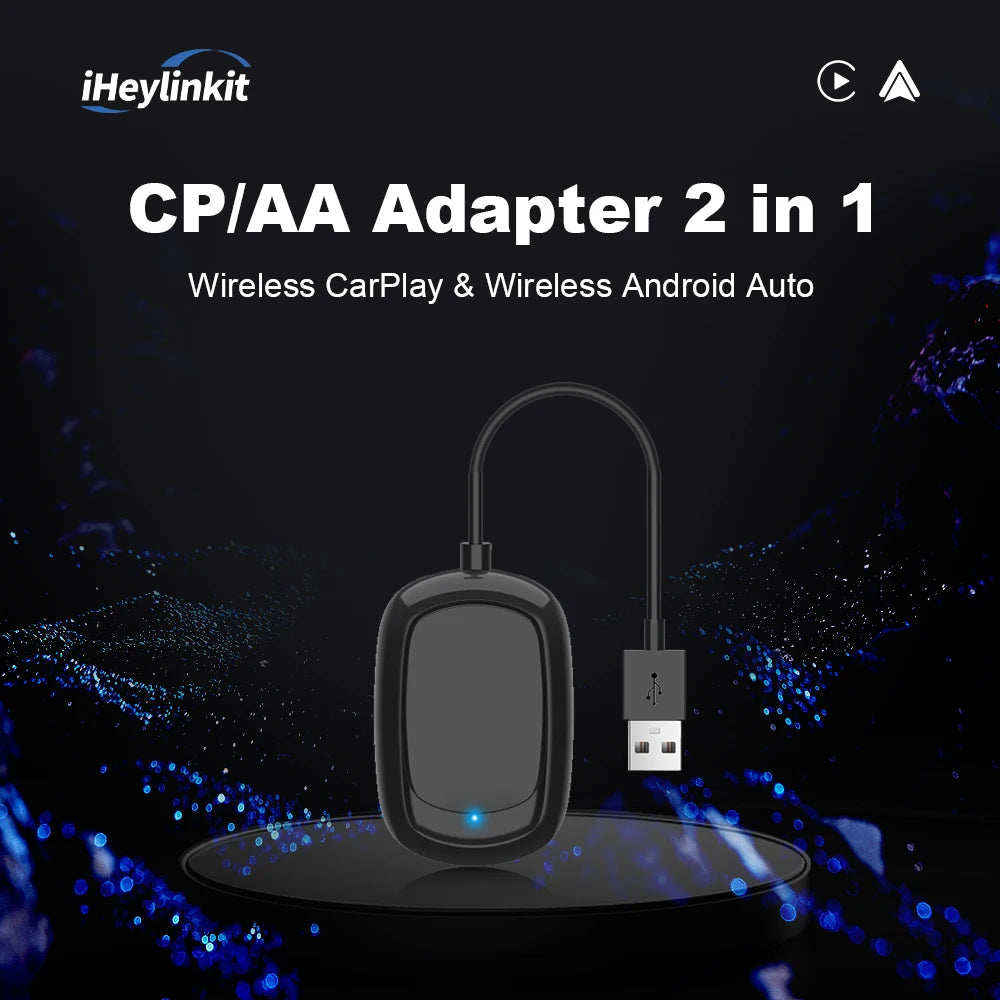 IHeylinkit New 2 In 1 Mini Wireless Carplay Android auto Wireless Adapter Smart connectivity for most vehicle models