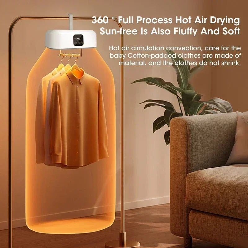 Folding Portable Clothes Dryer Multifunctional Intelligent Timed Warm Laundry Dryer UV Sterilization And Removal Of Mites Dryer