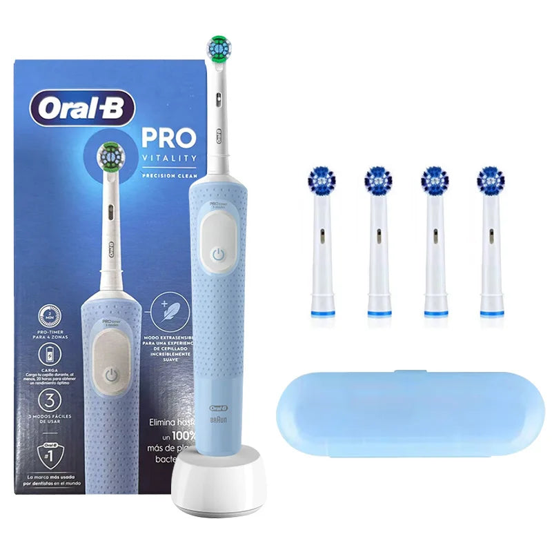 Oral B Electric Toothbrush D103 3D Action Daily Clean Teeth 3 Modes Visible Pressure Sensor Gum Cares Waterproof Rechargeabl