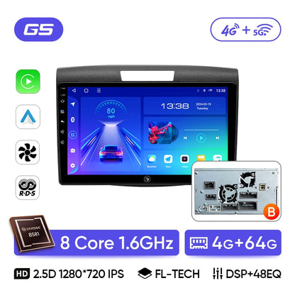 Ainavi Car Radio For Honda CRV CR-V 2012-2016 Carplay Android Auto Qualcomm Car Stereo Multimedia Player 4G Wifi DSP 48EQ