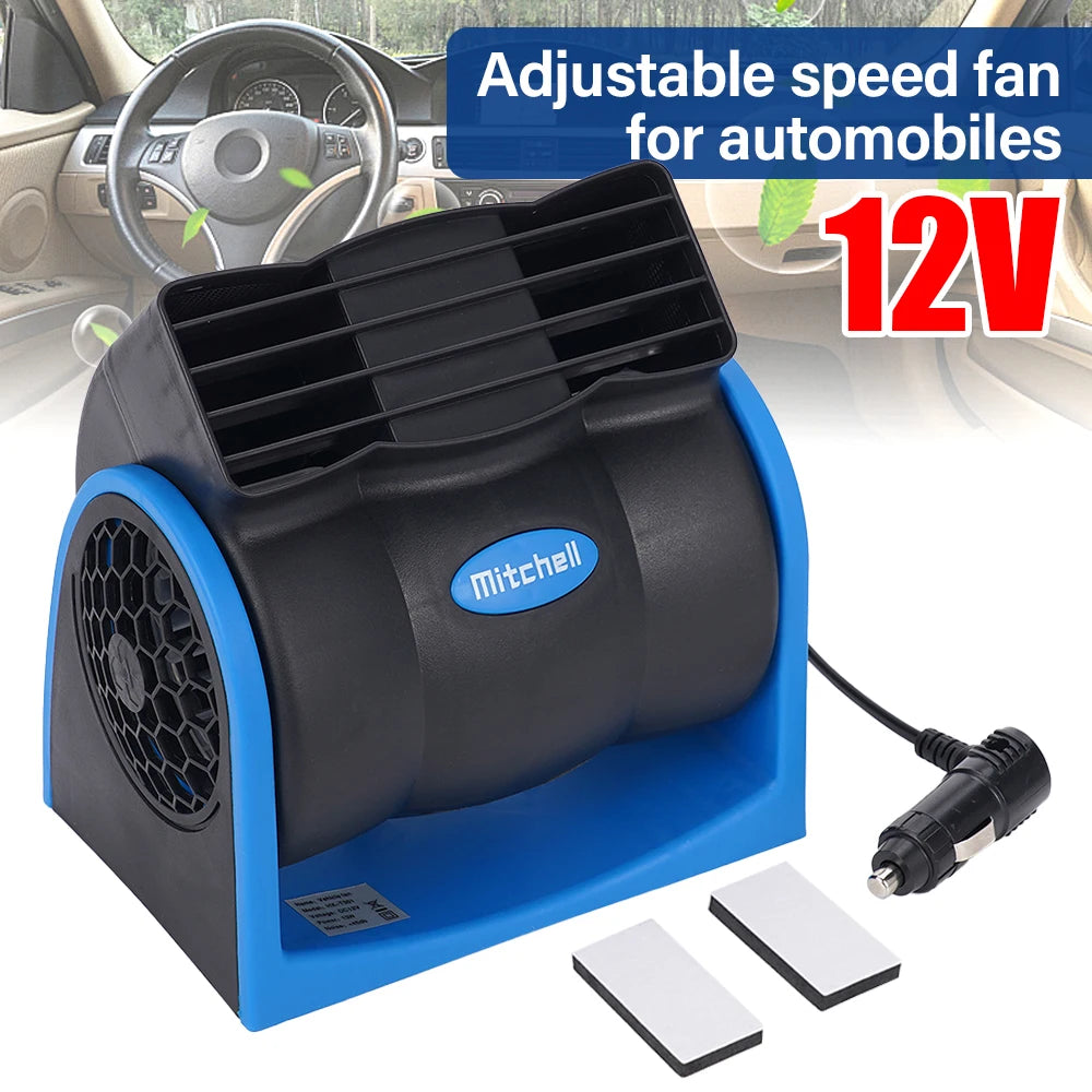 12V Car Vehicle Truck Boat Air Conditioner Car Cooling Air Fan Speed Adjustable Silent Cool Cooler With Auto Cigarette Lighter