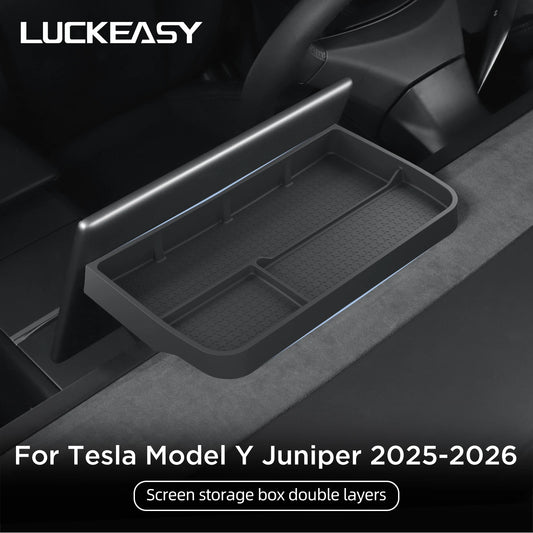 for Tesla Model Y Juniper/Launch 2025 Car Dashboard Storage Box  Interior Accessories Central Control Screen Rear Storage Tray