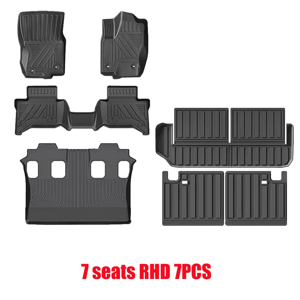 Floor Mats Waterproof Anti-Slip For Toyota Land Cruiser Prado 250 J250 LC250 All Weather Front Rear Cargo Liner Mat 2024 2025