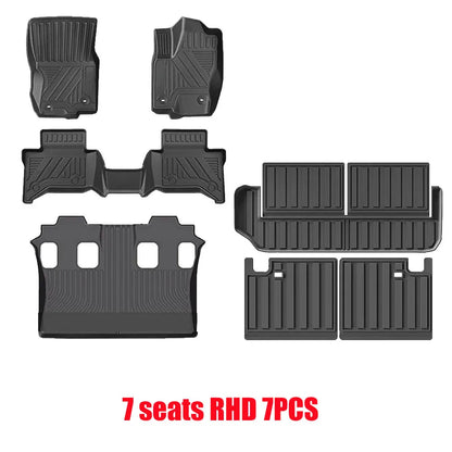 Floor Mats Waterproof Anti-Slip For Toyota Land Cruiser Prado 250 J250 LC250 All Weather Front Rear Cargo Liner Mat 2024 2025
