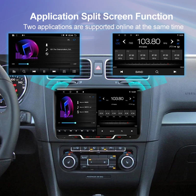 9" 4GB+64GB For VW Scirocco 2008-2015 Car Radio 2DIN Google Map Head Unit GPS Android Auto Stereo Steering Wheel Control