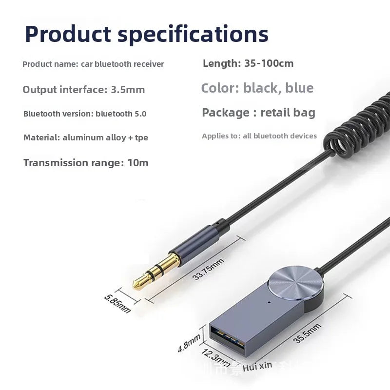 Car FM Receiver for Car Bluetooth Audio Receiver Car Hands-free Music Receiver Display Bluetooth 5.3 FM Transmitter