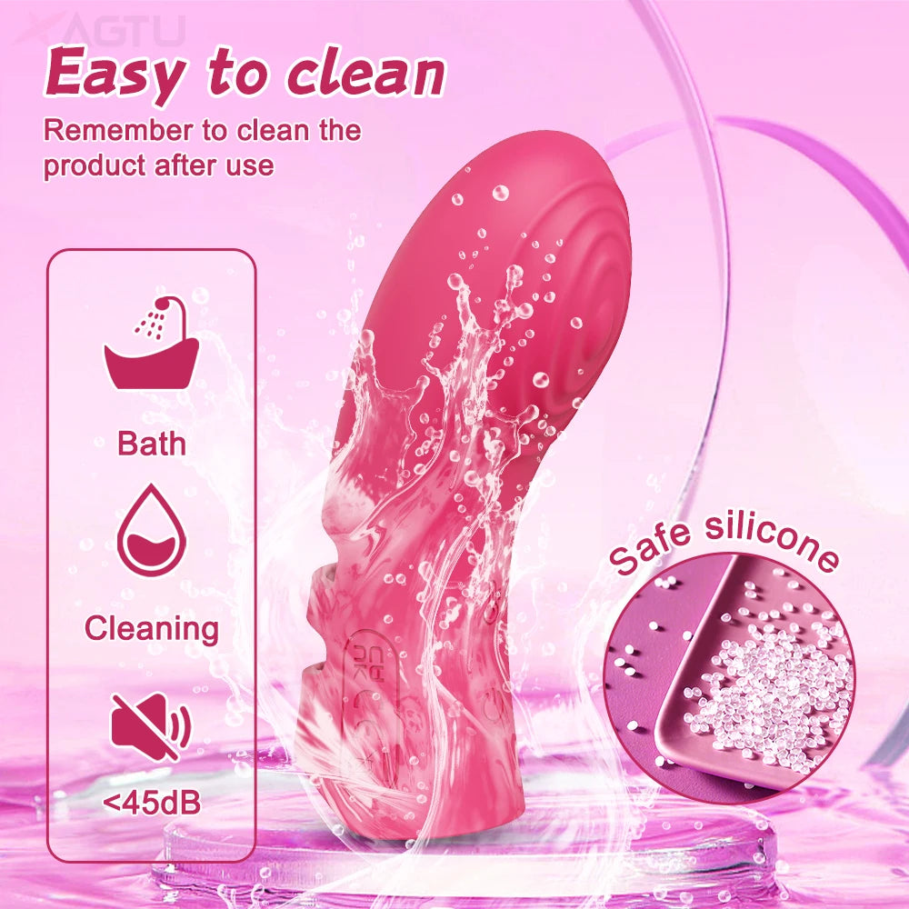 Finger Vibrator for Women Heating Vagina Vibrator Clitoris Nipples Stimulator Female Masturbator Interaction Sex Toy for Couples