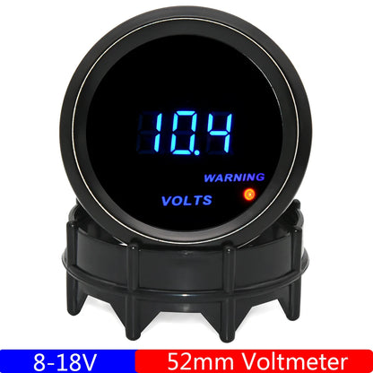 2" 52mm Car Digital Turbo Boost Gauge PSI BAR Water Temp Oil Temp Oil Pressure Gauge Voltmeter EGT Tachometer RPM Gauge Car 12V