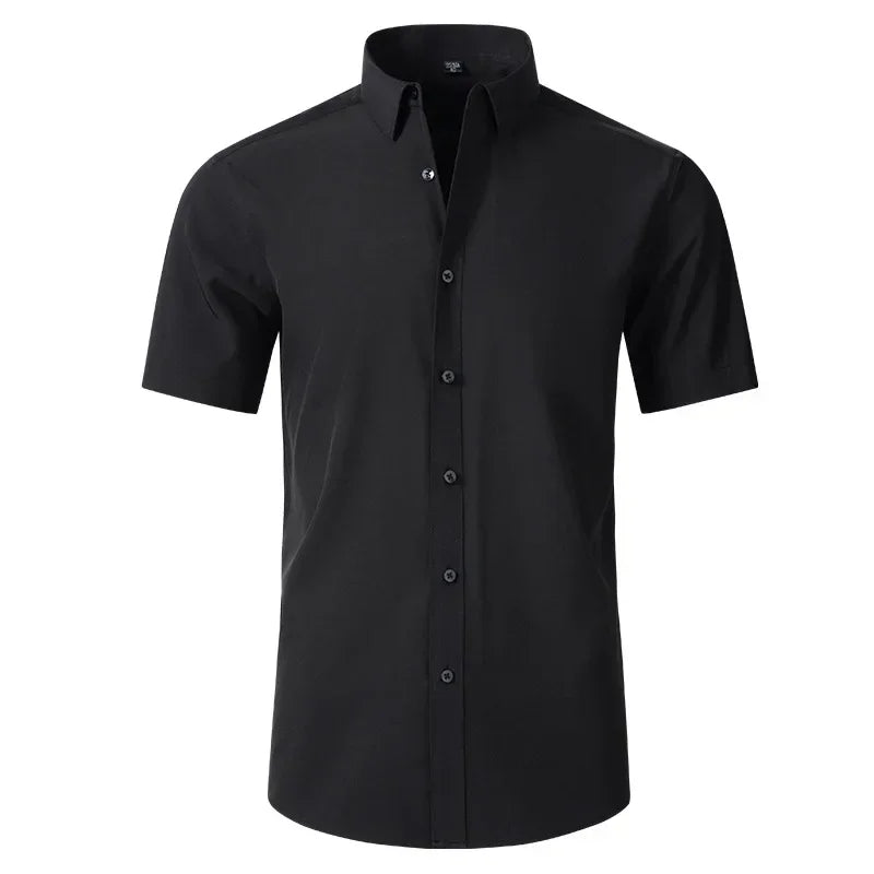 Four sided elastic shirt for men's shirt, multi-color non ironing, wrinkle resistant, simple business dress, casual shirt