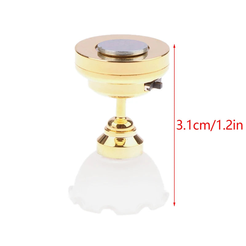 1:12 Dollhouse Miniature LED Ceiling Lamp Chandelier for Doll House Decor Lighting Accessories