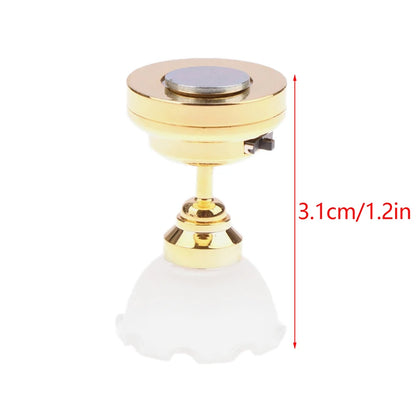 1:12 Dollhouse Miniature LED Ceiling Lamp Chandelier for Doll House Decor Lighting Accessories