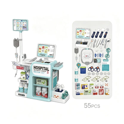 Kids Doctor Hospital Playset, Pretend Medical Station Toy, Doctor Tools, Nurse Play Gift Boys Girls Ages 3+