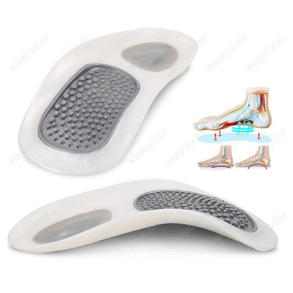 Half arch support orthopedic Insole Flat Foot correct 3/4 length orthotic Insoles insert shoe pad men women massage foot care
