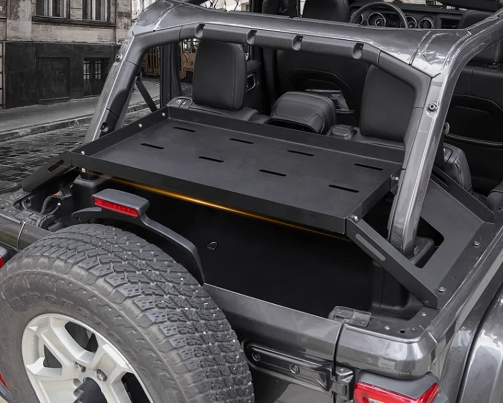 Car Trunk Cargo Rack Rear Storage Luggage Shelf Organizer Tray Basket for Jeep Wrangler JK JL 2007-2024 Interior Accessories
