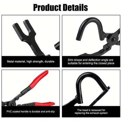 Pliers Car Exhaust Pipe Rubber Pad Gasket Removal Tools Exhaust Hanger Install Disassembly Puller Garage Tools Auto Accessories