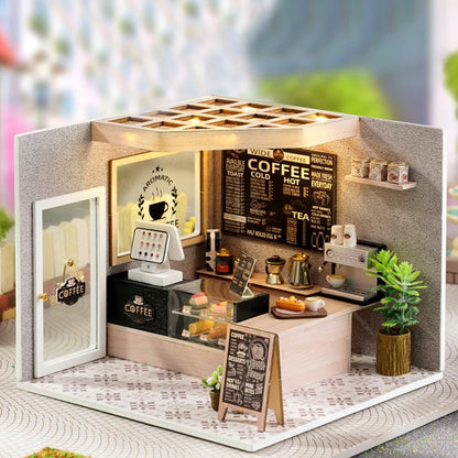 DIY Dollhouses Kit With Furniture Small House Scene Model Miniature Doll House Wooden Assembly Model Toy For Birthday Gifts