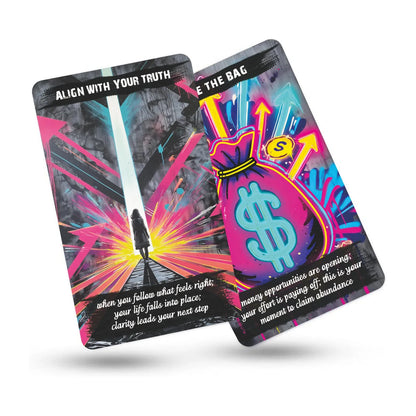 Urban Truth Oracle Cards Game, 80 Cards, Street Graffiti Culture Inspiration, Raw and Sharp Language, 13x8 Cm, Card Deck