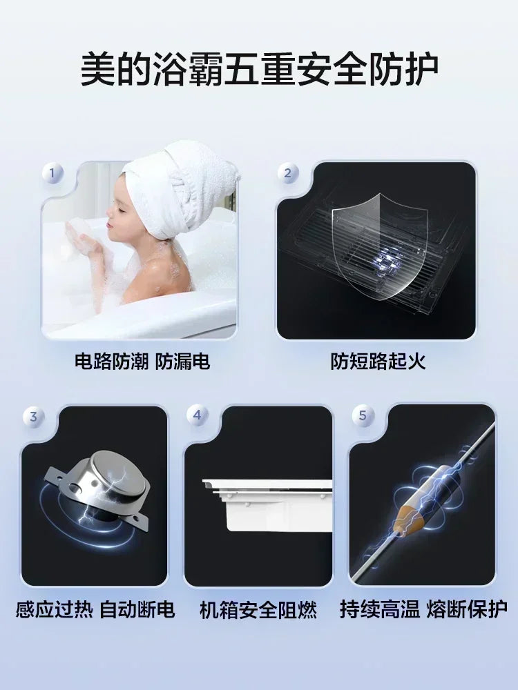 Yuba Wind Warm Air Exhaust Fan & Lighting Integrated. Bathroom Warmer. Mini Portable Electric Heater.