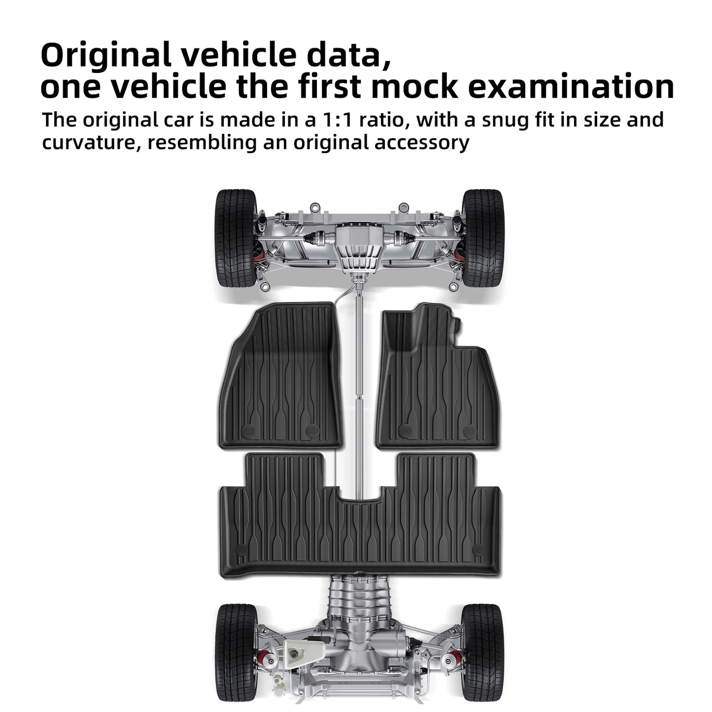 RHD for BYD Seal 2022-2025 (Right Hand Drive only) Car Floor Mats TPE 3D Foot Mat Waterproof All Weather Accessories Black