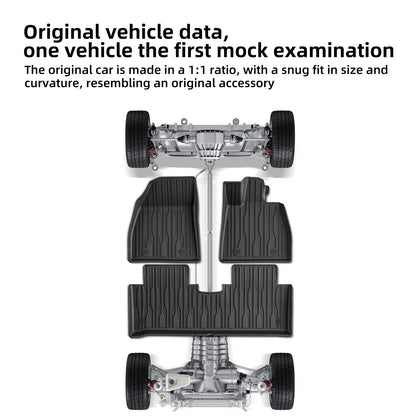 RHD for BYD Seal 2022-2025 (Right Hand Drive only) Car Floor Mats TPE 3D Foot Mat Waterproof All Weather Accessories Black
