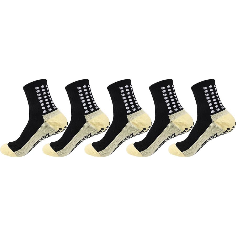 HLHYX Non Slip Grip Socks Men Women Towel Bottom Breathable Shockproof For Football Basketball Running
