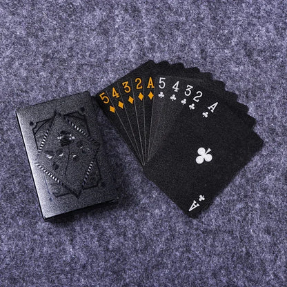 1PcsColor Black Gold Playing Card Game Card Group Waterproof Poker Suit Magic Dmagic Package Board Game Collection Entertainment